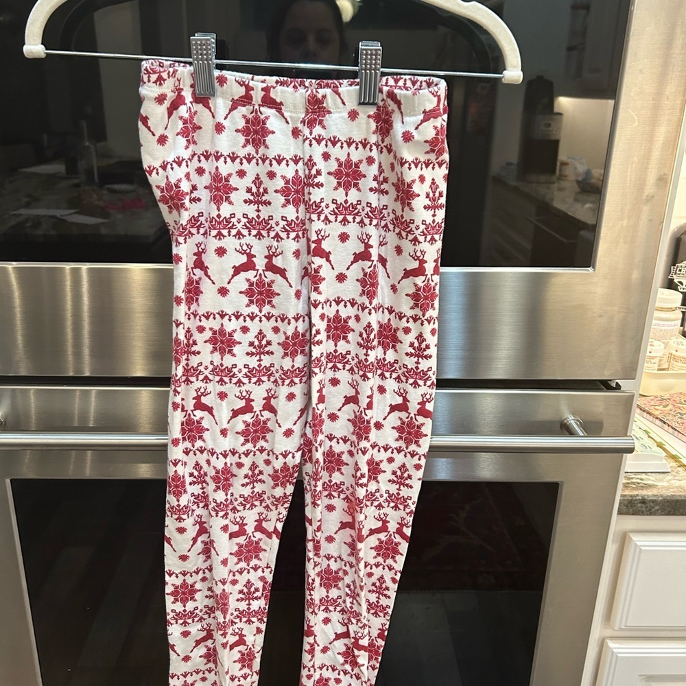 Pottery Barn Red and White Kids Pajama Bottoms, size 10, GUC